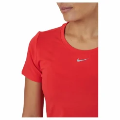 Nike Dri-fit One Luxe Women's Stand Chile Red/reflective Silv* T-Shirts|Träning