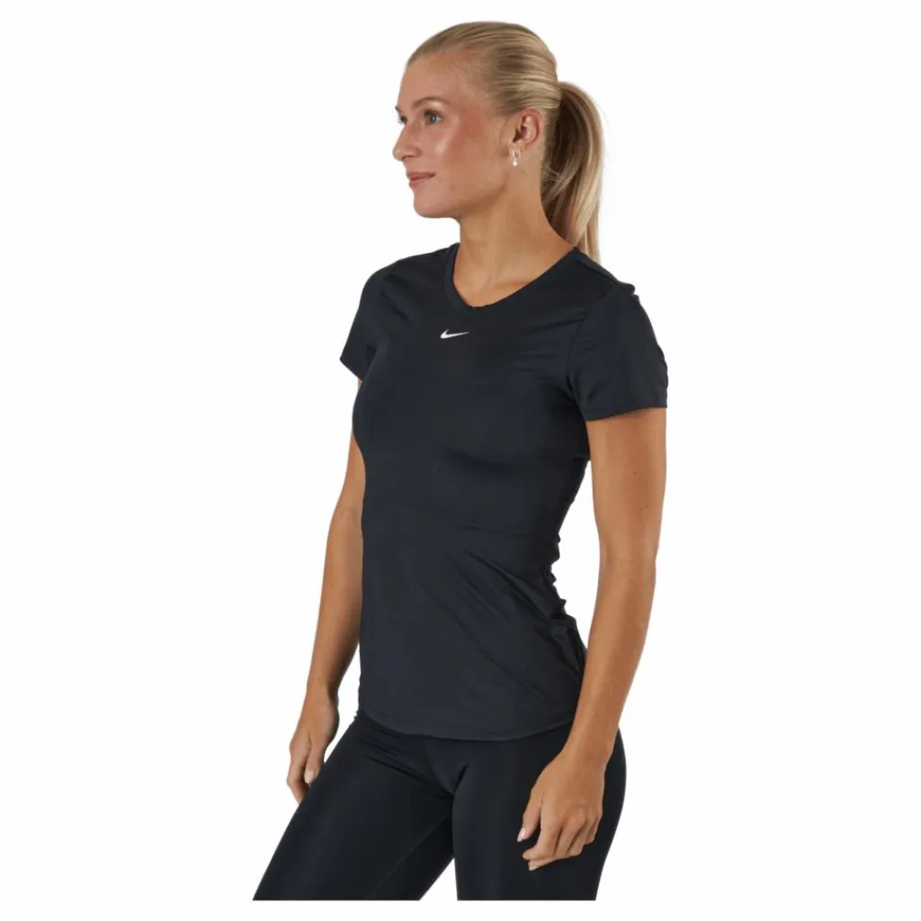 Nike Dri-FIT One Women's Slim Fit Short-Sleeve Top BLACK/WHITE* Träning|T-Shirts