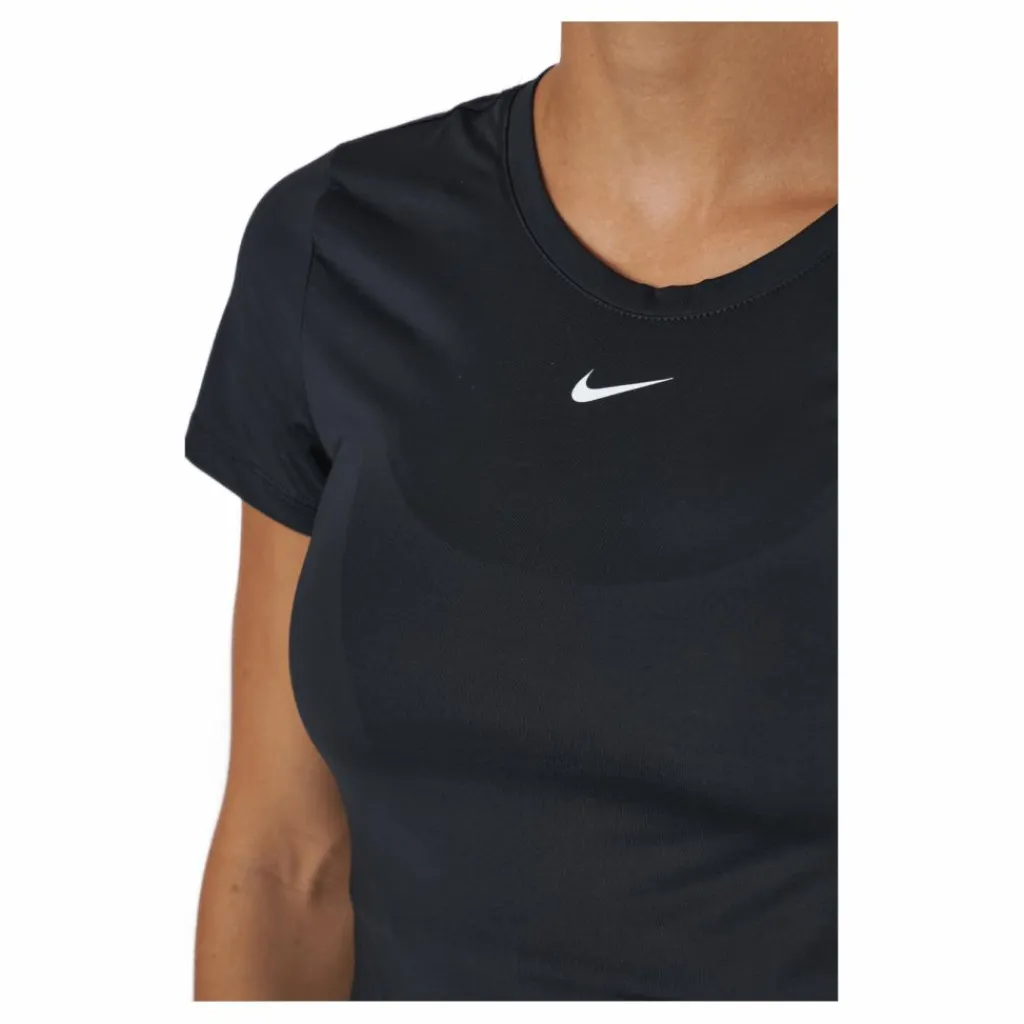 Nike Dri-FIT One Women's Slim Fit Short-Sleeve Top BLACK/WHITE* Träning|T-Shirts