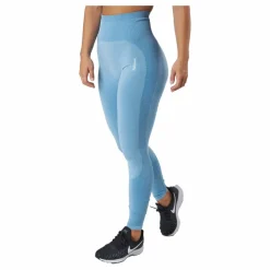Famme Elevate Wave Leggings 2 Melange Blue* Tights|Träning