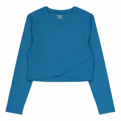 BLACC Ella Overlap Long Sleeve Top Blue Coral* Tröjor|Träning