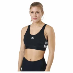 adidas Essentials 3-Stripes Crop Top With Removable Pads Black / White* Löpning|Träning