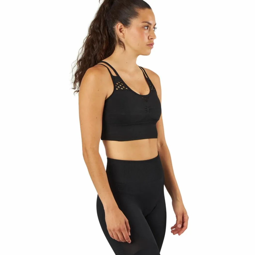 BLACC Fitness Seamless Mesh Bra Black* Träning|Sport-Bh:Ar