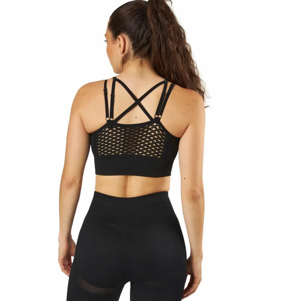 BLACC Fitness Seamless Mesh Bra Black* Träning|Sport-Bh:Ar