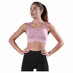 BLACC Fitness Seamless Mesh Bra Pink* Träning|Sport-Bh:Ar