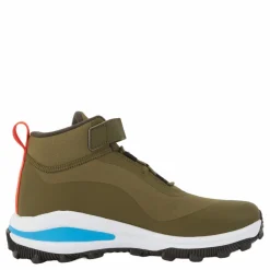 adidas Fortarun All Terrain Cloudfoam Sport Running Elastic Lace and Top Strap Shoes Focus Olive / Pulse Blue / Shadow Olive*Barn Löparskor|Löpning