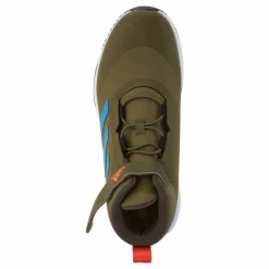 adidas Fortarun All Terrain Cloudfoam Sport Running Elastic Lace and Top Strap Shoes Focus Olive / Pulse Blue / Shadow Olive*Barn Löparskor|Löpning