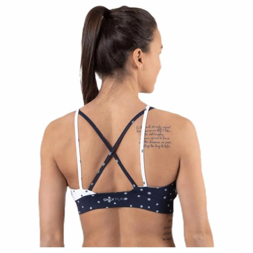 Only Play Francesca Aop Sports Bra Blue* Sport-Bh:Ar|Träning