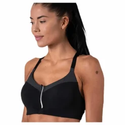 Casall Front Zip Sports Bra Grey* Löpning|Träning