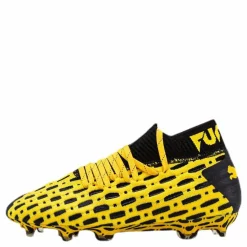 Puma Future 5.1 Netfit FG/AG Junior Black/Yellow*Barn Fotboll|Fotbollsskor