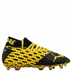 Puma Future 5.1 Netfit FG/AG Junior Black/Yellow*Barn Fotboll|Fotbollsskor