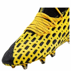 Puma Future 5.1 Netfit FG/AG Junior Black/Yellow*Barn Fotboll|Fotbollsskor