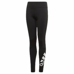 adidas Girls Big Logo Long White/Black*Barn Tights|Träning
