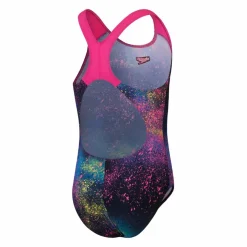 Speedo Girls Digital Allover Splashba Black/pink*Barn Simning|Badkläder