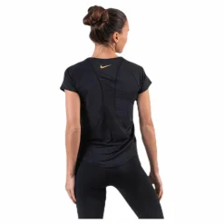 Nike Glam Top SS 10K Black/Gold* T-Shirts|Löpning