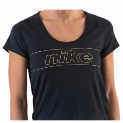 Nike Glam Top SS 10K Black/Gold* T-Shirts|Löpning