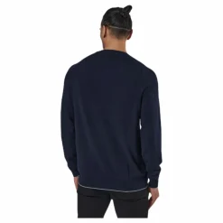 Lyle & Scott Grid Texture V Neck Jumper Blue* Golf|Tröjor