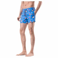 Happy Socks Hibiscus Swim Shorts Blue* Simning|Badkläder
