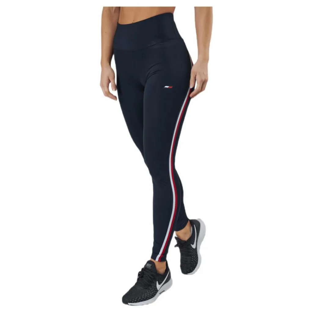 Tommy Hilfiger Sport Hw Tape Legging Blue* Tights|Träning
