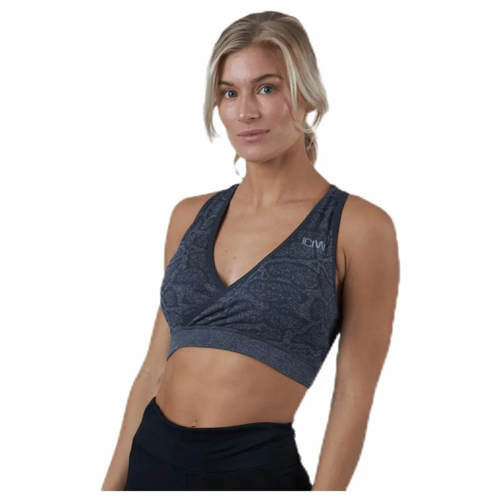 ICANIWILL ICIW Snake Seamless Sports Bra Grey* Sport-Bh:Ar|Träning