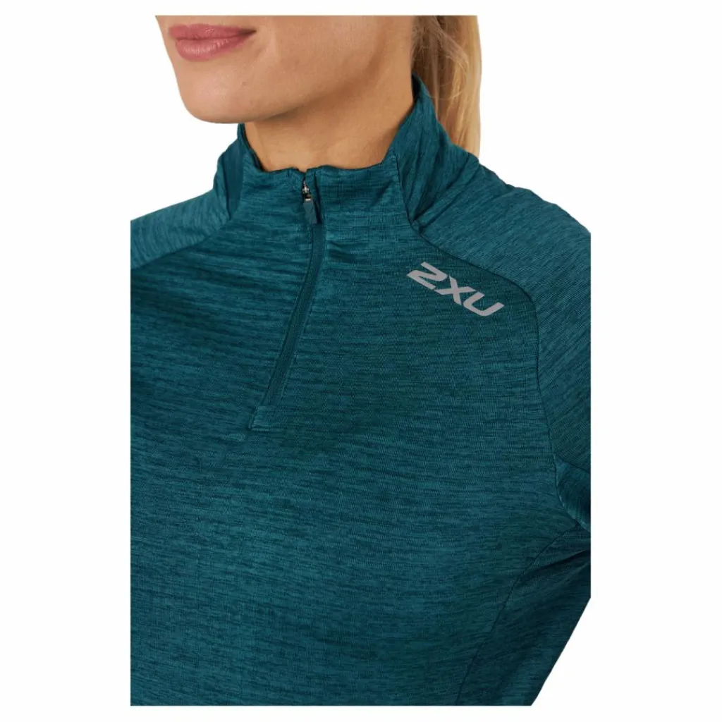 2XU Ignition 1/4 Zip Deep Jade/silver Reflective* Löpning|Träning
