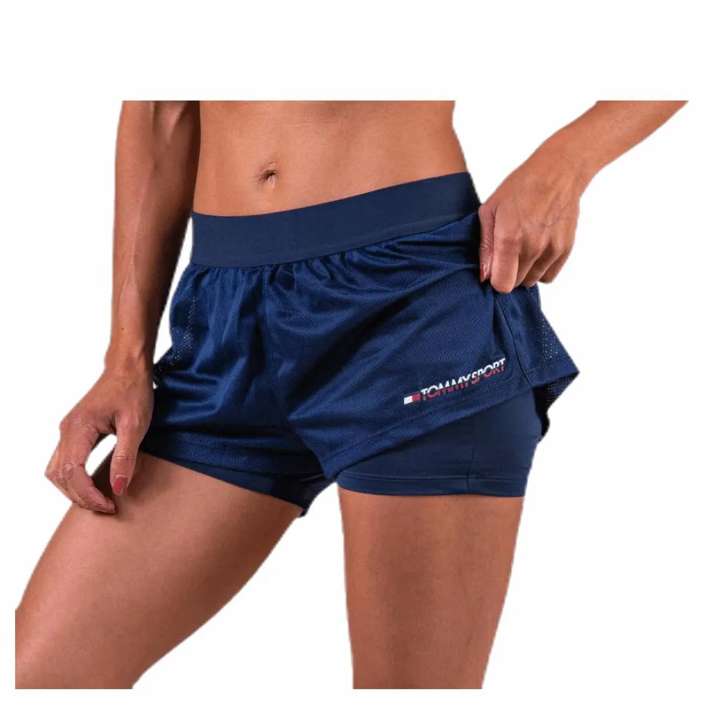 Tommy Hilfiger Sport 2-In-1 Woven Short 3" Blue* Shorts|Träning