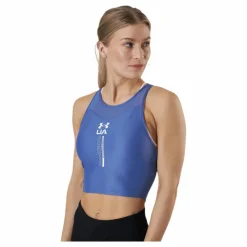 Under Armour Iso Chill Crop Tank Blue* Linnen|Träning