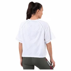 Tommy Hilfiger Sport Jacquard Performance Boxy Top White* T-Shirts|Träning