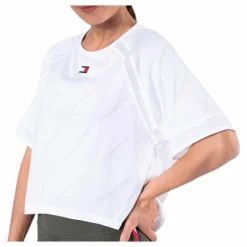 Tommy Hilfiger Sport Jacquard Performance Boxy Top White* T-Shirts|Träning