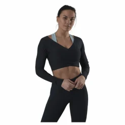 Only Play Jana Ls Train Crop Top Blue* Tröjor|Träning