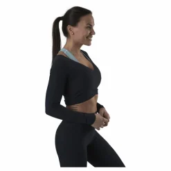 Only Play Jana Ls Train Crop Top Blue* Tröjor|Träning