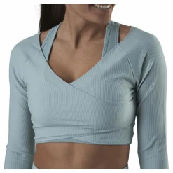 Only Play Jana Ls Train Crop Top Grey* Tröjor|Träning