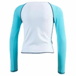 Wyte Jr UV Shirt LS Turquoise/White*Barn Simning|Badkläder
