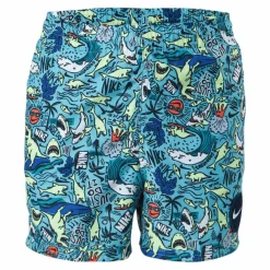 Nike Swim Junior 4" Volley Short AOP Blue*Barn Simning|Badkläder