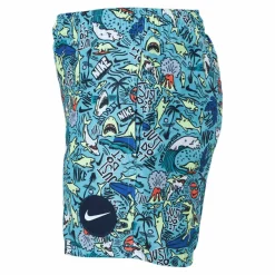 Nike Swim Junior 4" Volley Short AOP Blue*Barn Simning|Badkläder