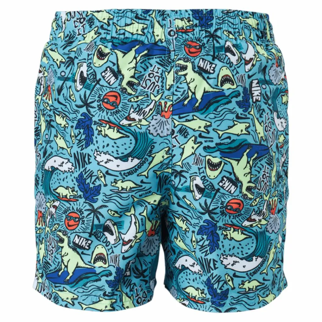 Nike Swim Junior 4" Volley Short AOP Blue*Barn Simning|Badkläder