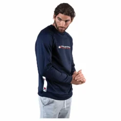 Tommy Hilfiger Sport Knit Crew Sweat Logo Tape Blue* Tröjor|Träning