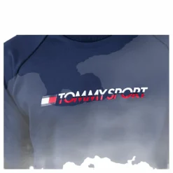 Tommy Hilfiger Sport Knit Crew Sweat Logo Tape Blue* Tröjor|Träning