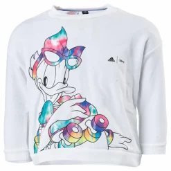 adidas Lg Dy Dd Crew White/clear Sky*Barn Tröjor|Träning