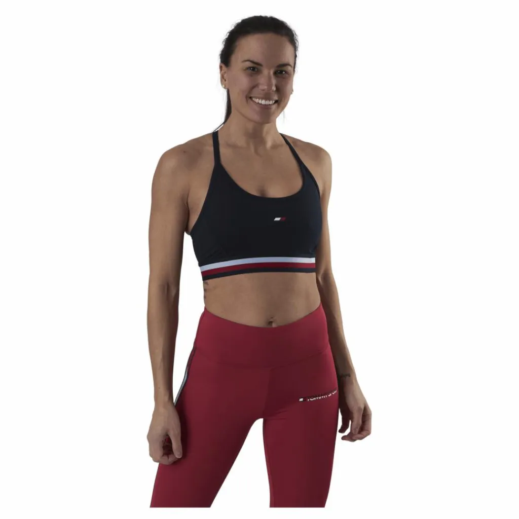 Tommy Hilfiger Sport Light Intensity Gb Stp Racer Bra Blue* Sport-Bh:Ar|Träning