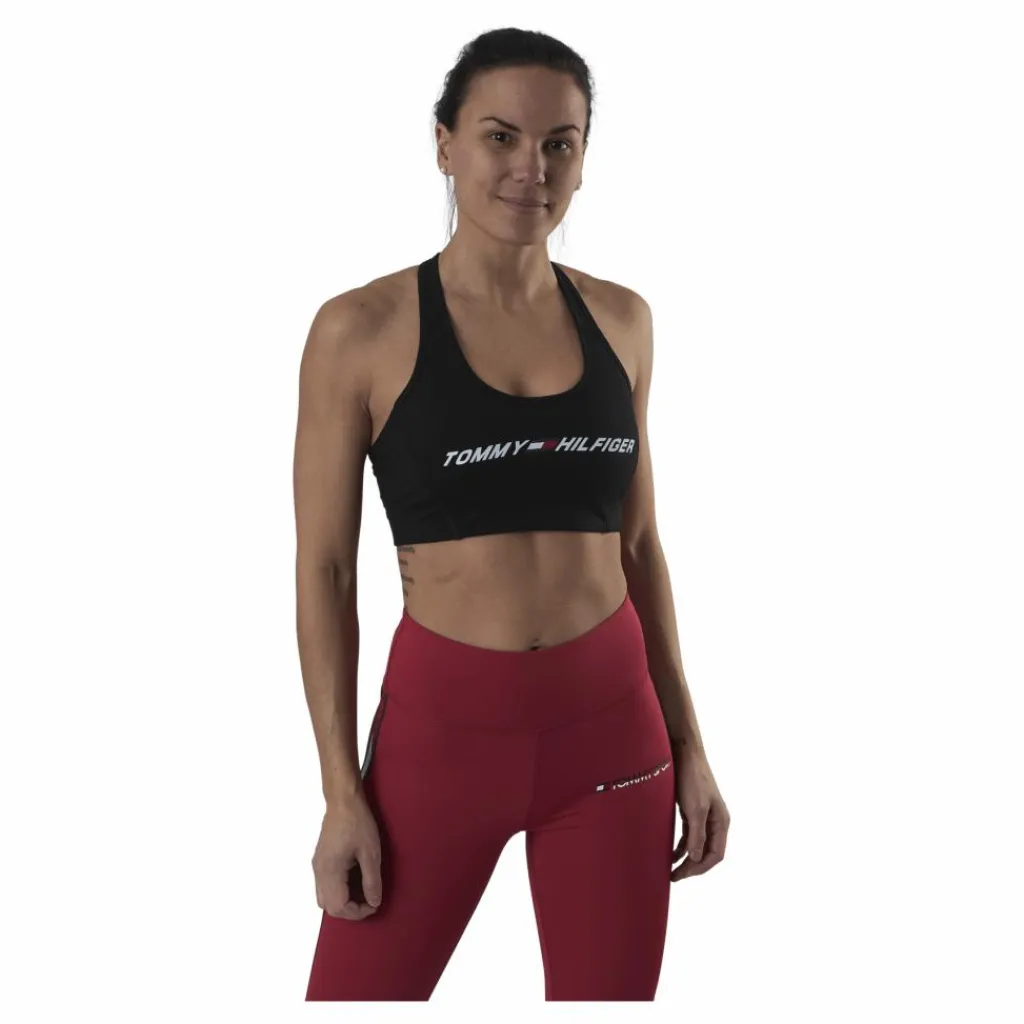 Tommy Hilfiger Sport Light Intensity Graphic Bra Black* Sport-Bh:Ar|Träning
