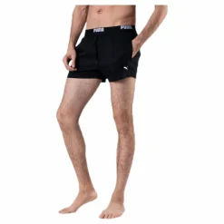 Puma Logo Short Length Swim Shorts Black* Simning|Badkläder
