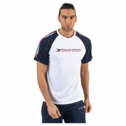 Tommy Hilfiger Sport Logo Tee With Tape White* T-Shirts|Träning