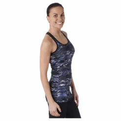 Röhnisch Long Racerback AOP Blue* Linnen|Träning