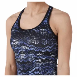 Röhnisch Long Racerback AOP Blue* Linnen|Träning