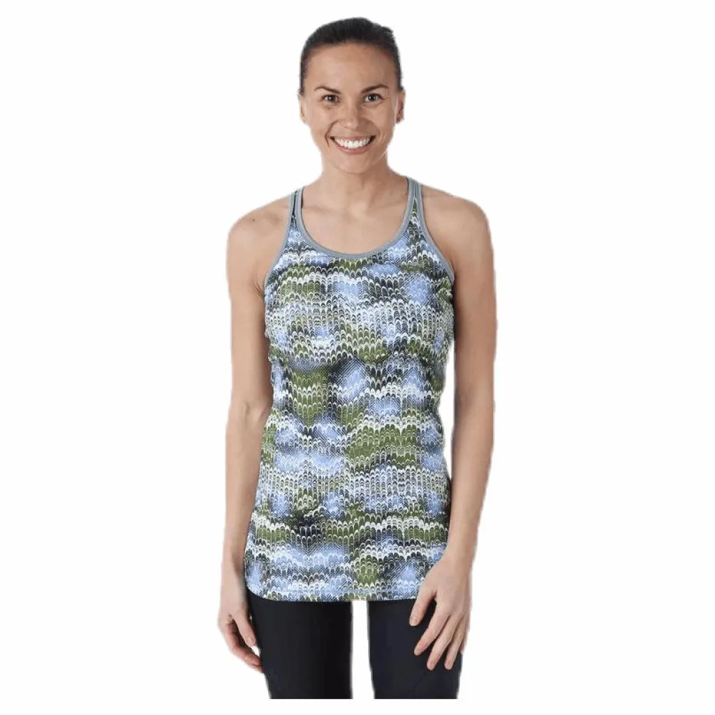 Röhnisch Long Racerback AOP Blue* Linnen|Träning