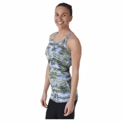 Röhnisch Long Racerback AOP Blue* Linnen|Träning