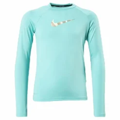 Nike Swim Long Sleeve Hydroguard Junior Green*Barn Simning|Badkläder