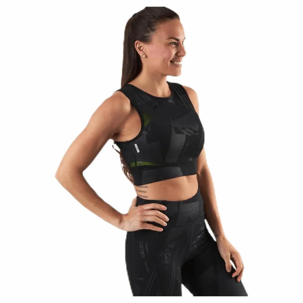 Only Play Mado Aop Cropped Training Top Black* Linnen|Träning