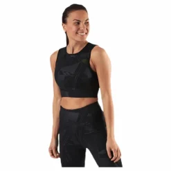 Only Play Mado Aop Cropped Training Top Black* Linnen|Träning